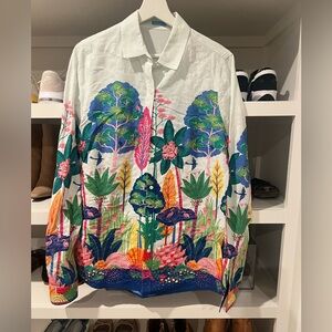 J McLaughlin printed blouse size small